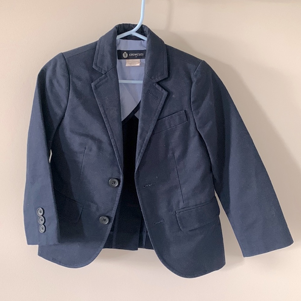 CREWCUTS THOMPSON BLUE BLAZER AND PANT SET BOYS SIZE 3 EXCELLENT CONDITION!!